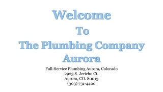 emergency plumbing services in Aurora | Affordable Price