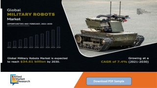 Military Robots Market is Estimated to Grow at a CAGR of from 2021 to 2030