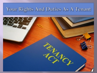Your Rights And Duties As A Tenant