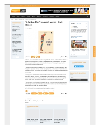 “A Broken Man” by Akash Verma : Book Review