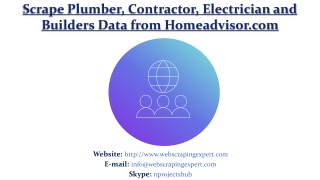 Scrape Plumber, Contractor, Electrician and Builders Data from Homeadvisor.com