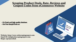 Scraping Product Deals, Rate, Reviews and Coupon Codes from eCommerce Website