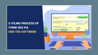 Step by Step File to Form 26Q via Software of Gen TDS e-Filing