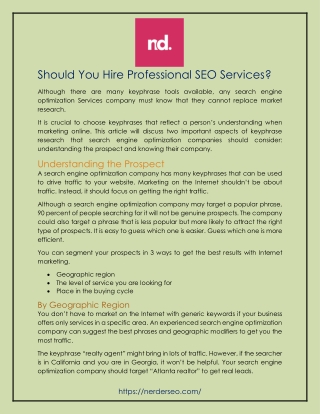 Should You Hire Professional SEO Services