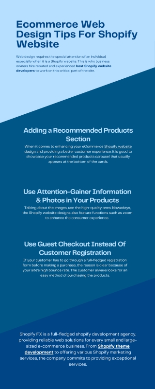 Ecommerce Web Design Tips For Shopify Website