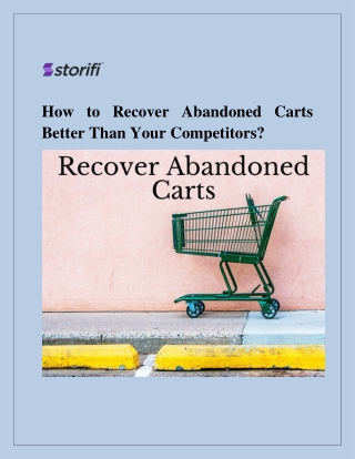 How to Recover Abandoned Carts Better Than Your Competitors