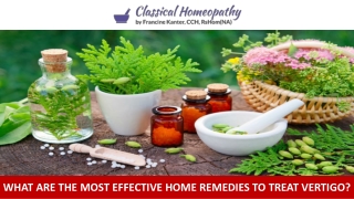 What Are the Most Effective Home Remedies to Treat Vertigo?