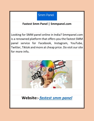 Fastest Smm Panel | Smmpanel.com