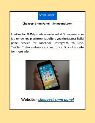 Cheapest Smm Panel | Smmpanel.com