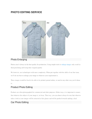 PHOTO EDITING SERVICE
