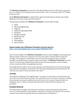 Miniature Pneumatics Market