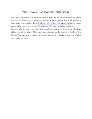 ZUGU iPad Air 10