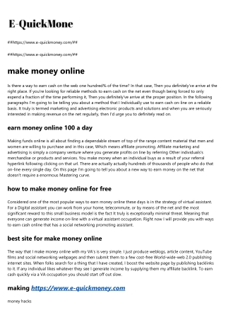 how to make money online for free