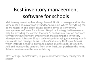 Best inventory management software for schools