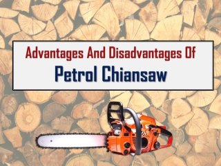 Advantages and disadvantages of petrol chiansaw