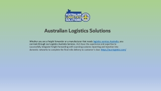 Best Logistics Services Companies In Australia