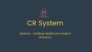 CR system Manufacturers, Suppliers & Dealers in India