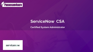 ServiceNow  CSA Dumps Instant Success in CSA Exam | PassExam4Sure