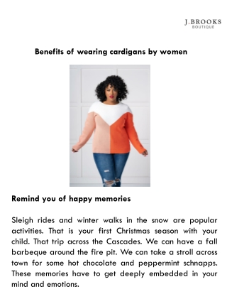 Benefits of wearing cardigans by women