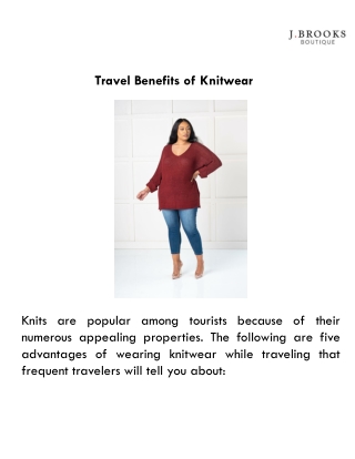 Travel Benefits of Knitwear
