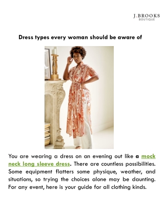 Dress types every woman should be aware of
