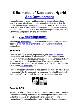 5 Examples of Successful Hybrid App Development