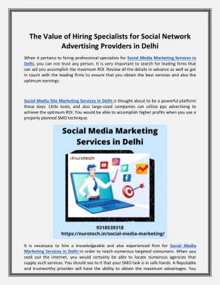 How to  Select Social Media Marketing Services in Delhi