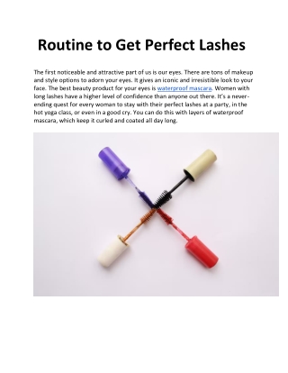 Routine to Get Perfect Lashes