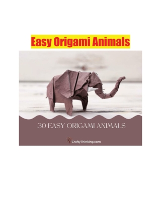Easy Origami Animals