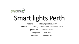 Smart lights Perth