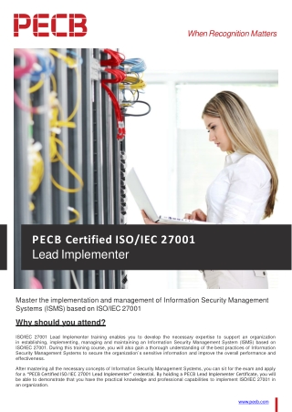 ISO 27001 Lead Implementer Training & Certification Course