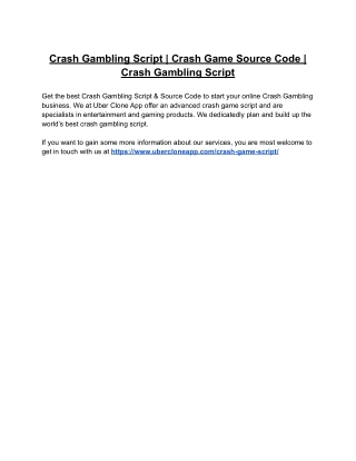 Crash Gambling Script | Crash Game Source Code | Crash Gambling Script