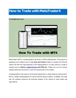 How to Trade with MetaTrader4