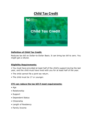 Child Tax Credit