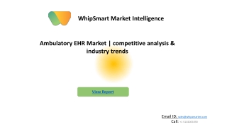 Ambulatory EHR Market Global Forecast 2027 by industry trends & Key Players