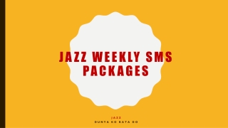 Jazz Weekly SMS Packages