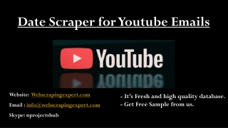 Date Scraper for Youtube Emails