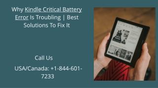 Guide To Fix Kindle Critical Battery Error