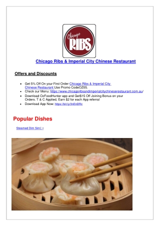 10% Off - Chicago Ribs St Mary’s Chinese restaurant, NSW