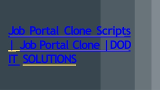 Best Job Portal Clone Script - Readymade Clone Script