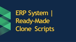 Best ERP Clone Script - Readymade Clone Script