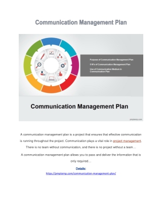 Communication Management Plan