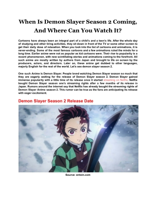 When Is Demon Slayer Season 2 Coming, And Where Can You Watch It_