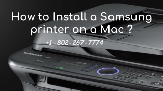 How to Install a Samsung printer on a Mac ?