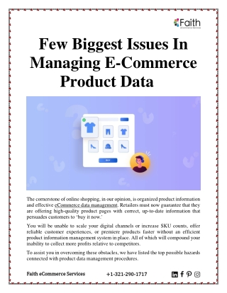 Few Biggest Issues In Managing Ecommerce Product Data