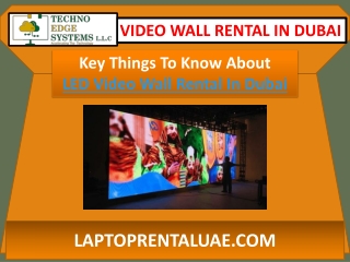 Key Things To Know About LED Video Wall Rental In Dubai