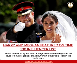 Harry and Meghan featured on Time 100 influencer list | News Agency in Michigan