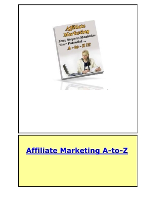 Affiliate Marketing A-to-Z
