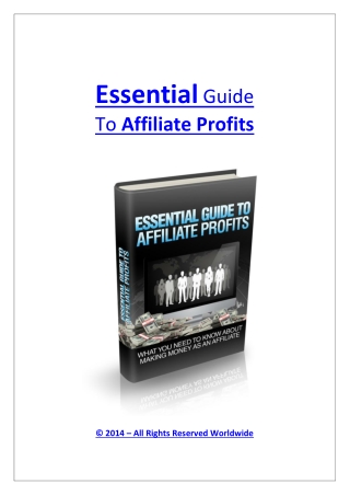 Essential Guide to Affiliate Profits