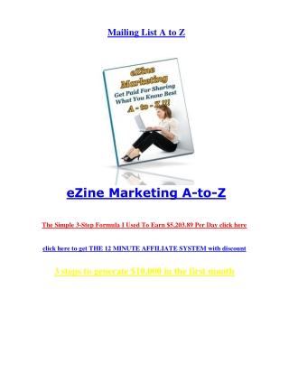 eZine Marketing A-to-Z